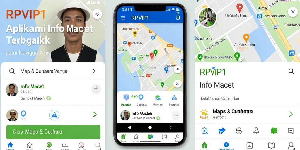 Tampilan antarmuka RPVIP1 yang informatif untuk kondisi lalu lintas.