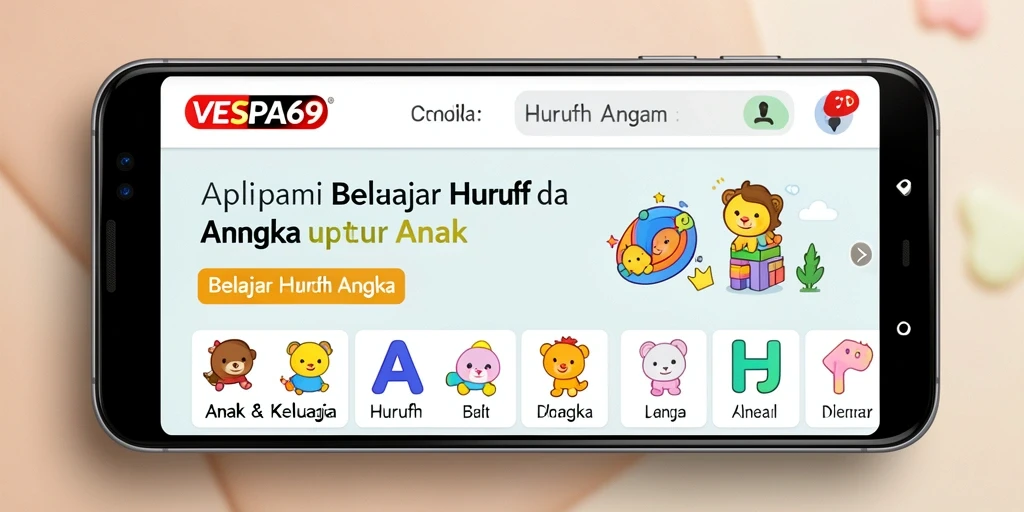 Tampilan antarmuka interaktif VESPA69 yang ceria dan edukatif.